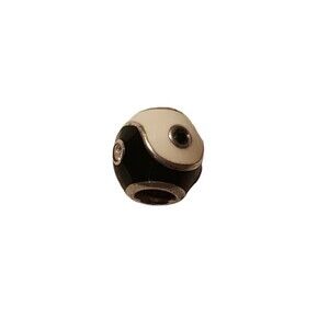 Pandora Yin Yang Charm Sterling Silver Retired Marked 925 ALE White Black Enamel